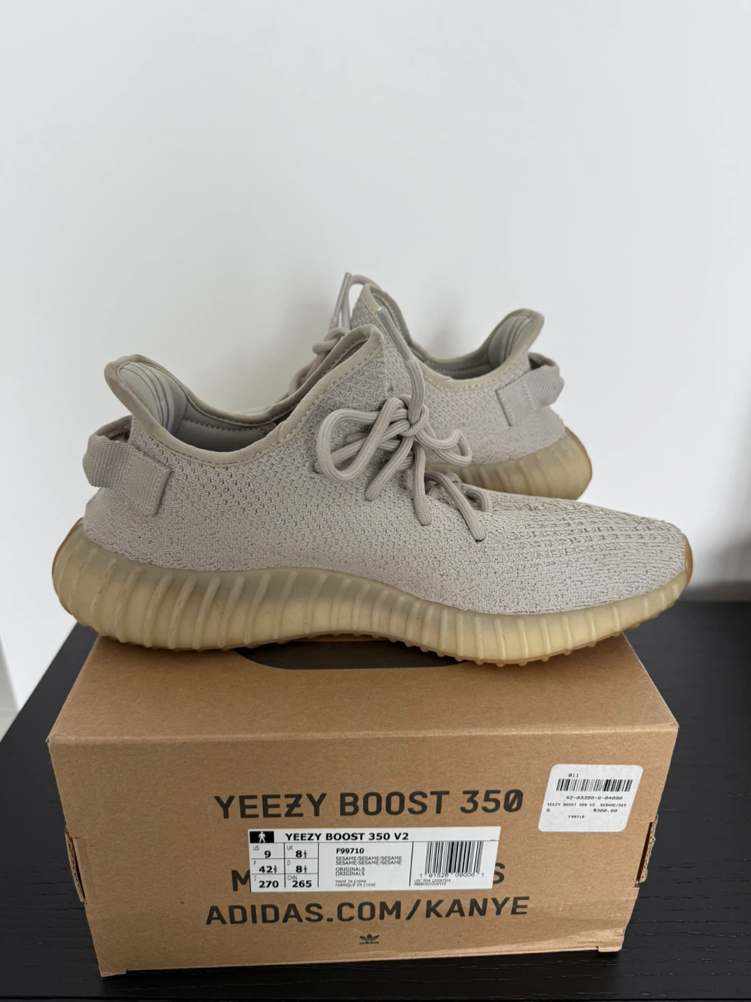 Adidas Yeezy Boost 350 V2 Sesame Size 9 - photo 5