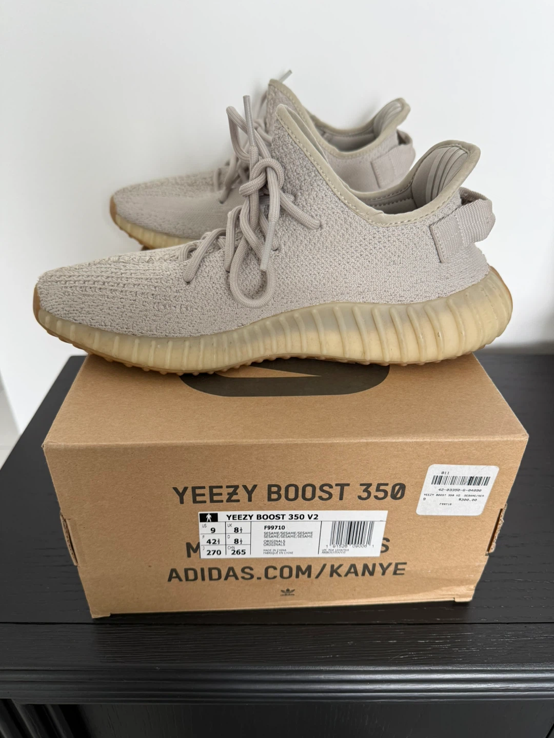 Adidas Yeezy Boost 350 V2 Sesame Size 9 - photo 4