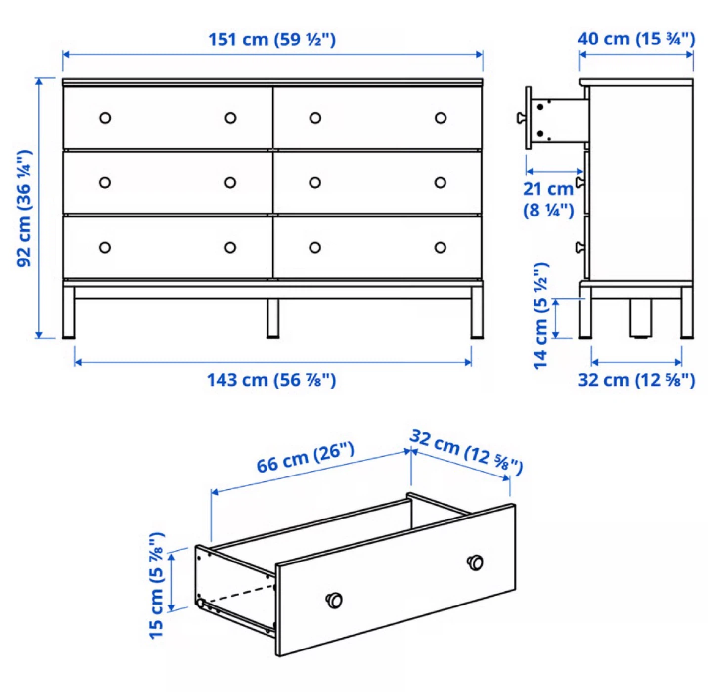IKEA TARVA 6-Drawer Chest - Pine - photo 4