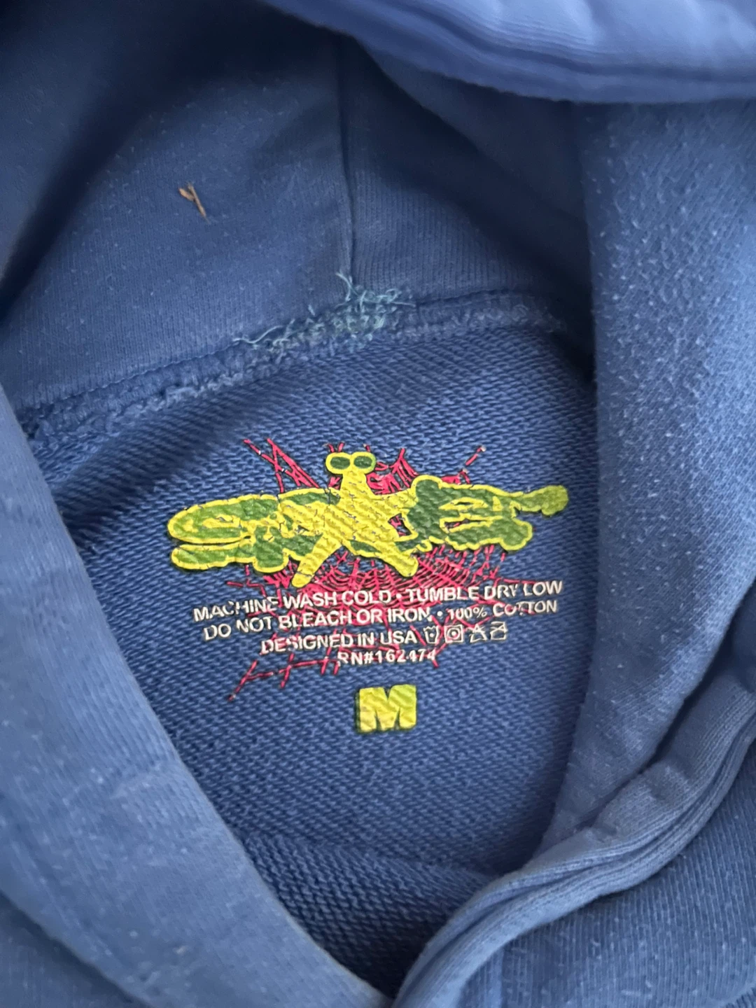 Spider hoodie blue size M - photo 3