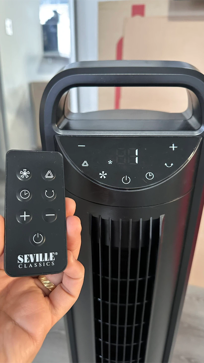 Seville Classics Black Tower Fan with Remote - photo 2
