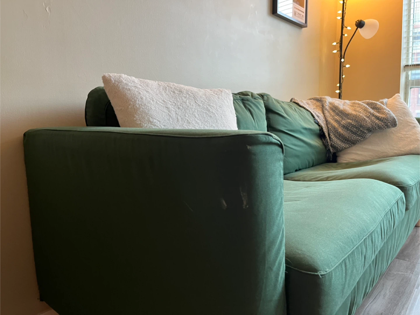 Moving sale - IKEA Karlstad Green Couch - photo 5