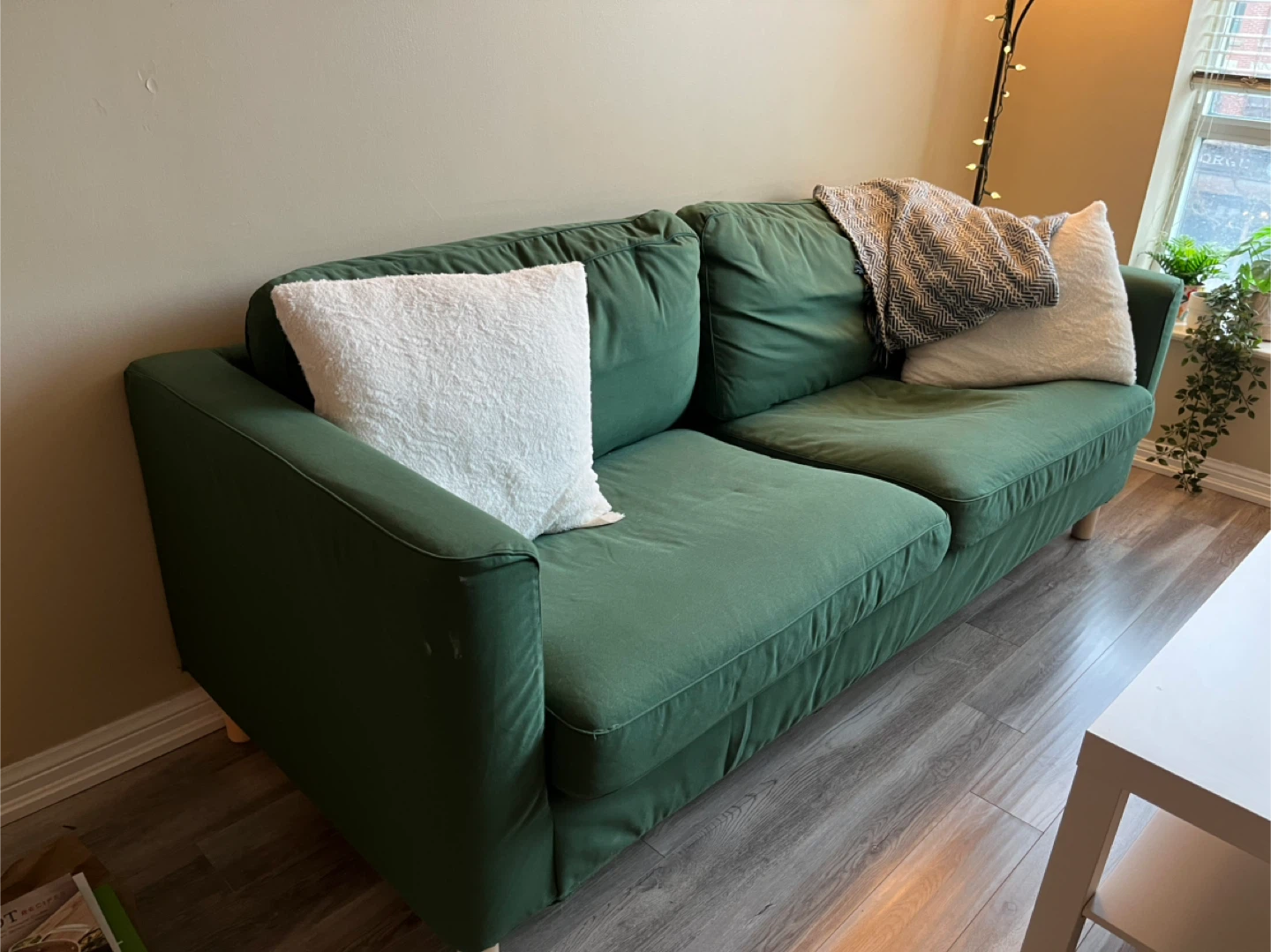 Moving sale - IKEA Karlstad Green Couch - photo 3