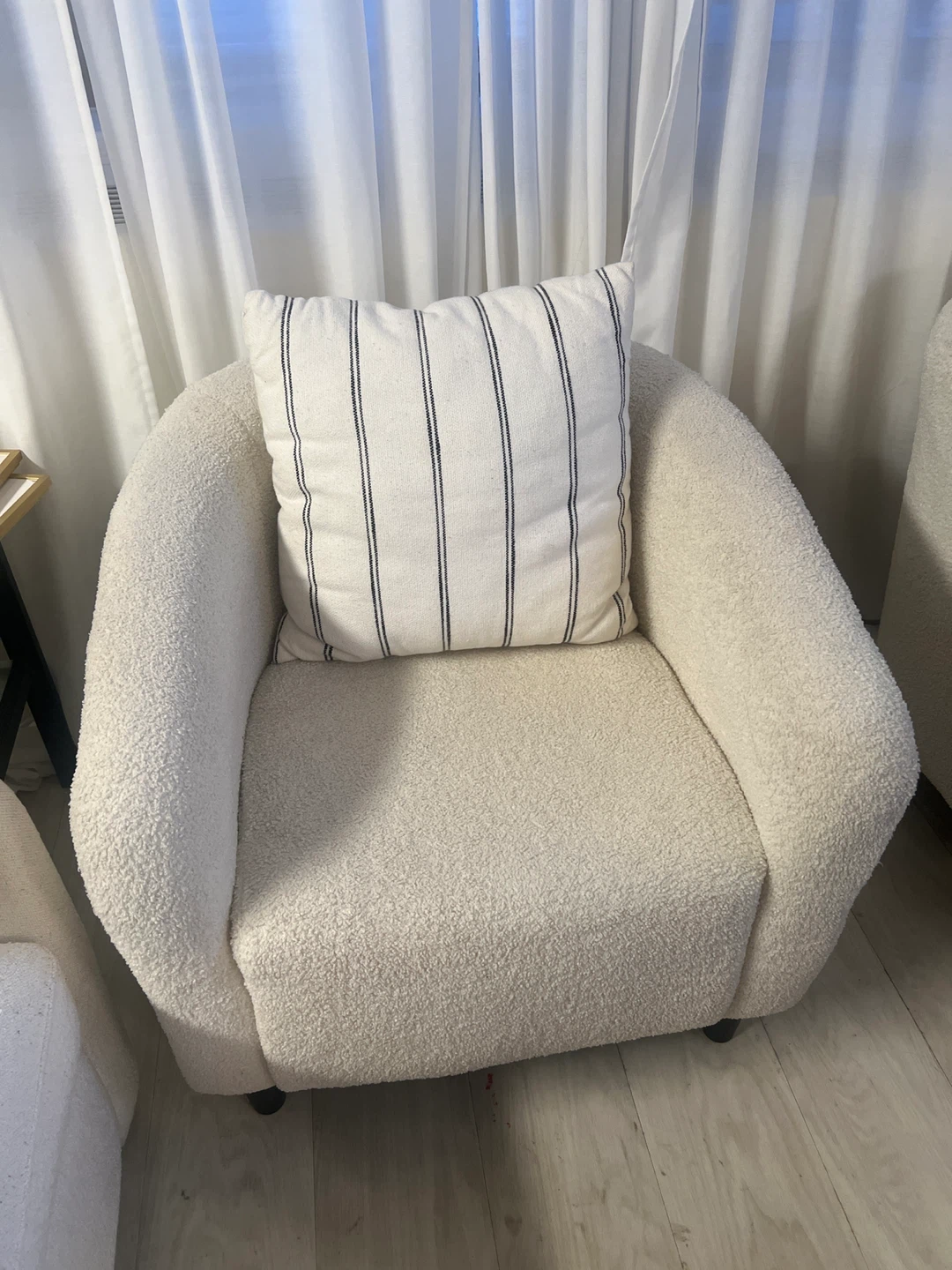 2 Bouclé Accent Armchair