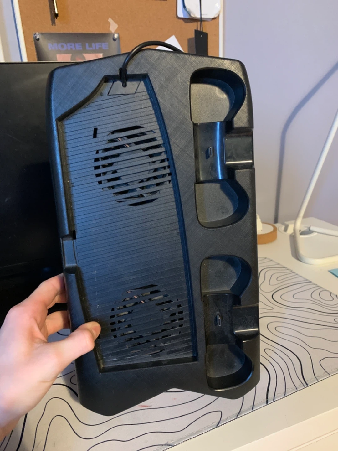 Black Ps5 Cooling And Charging Stand