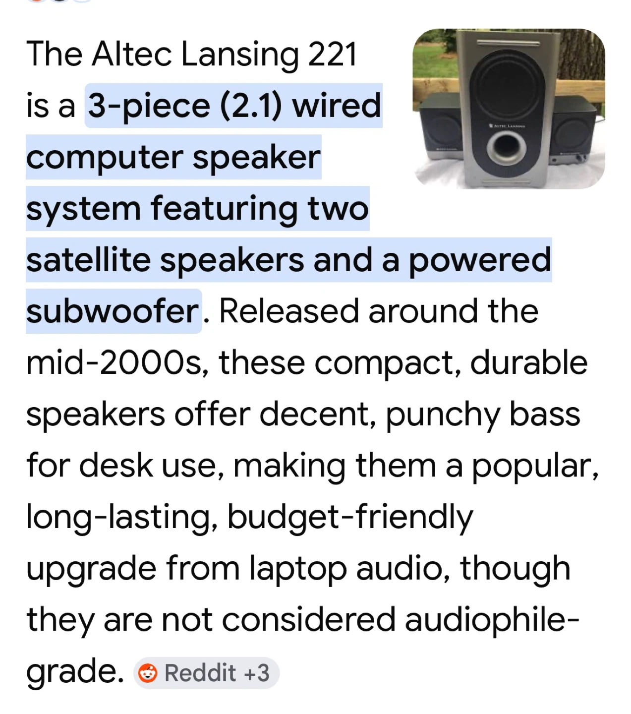 Altec Lansing 221 , 3 way speaker system - photo 5