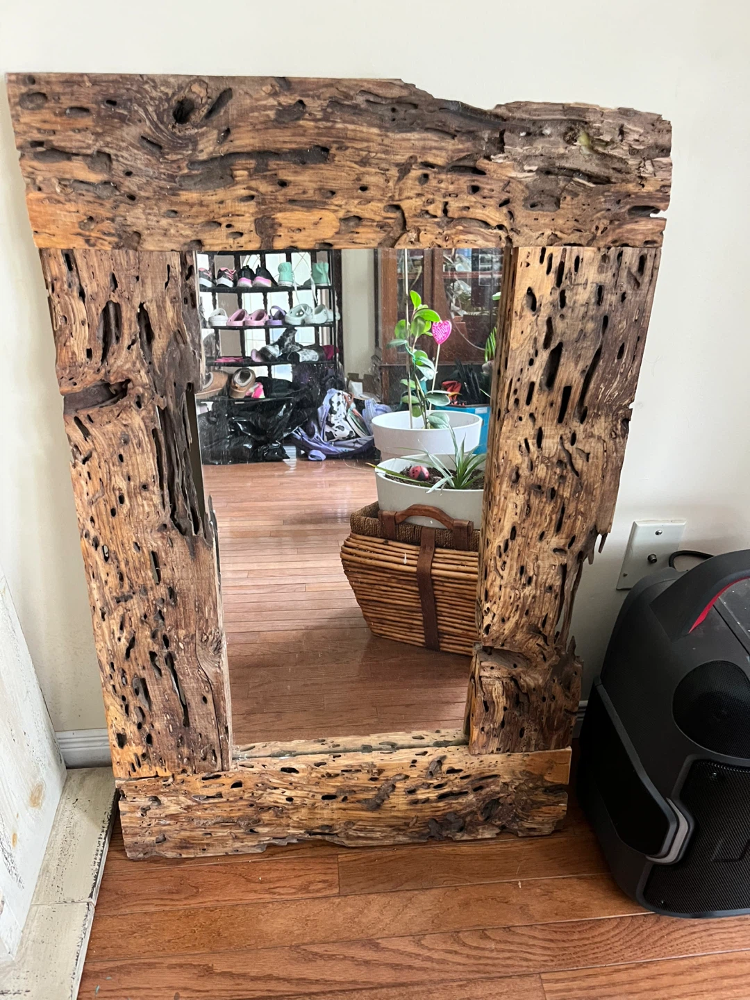 Rustic Wood Framed Mirror - photo 2