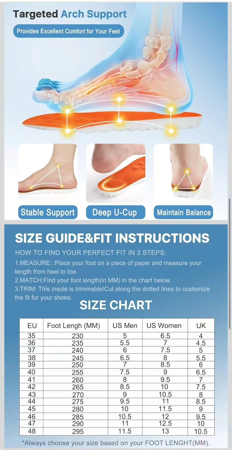 4D Cloud Technology Memory Foam Insoles for Shoes - photo 3
