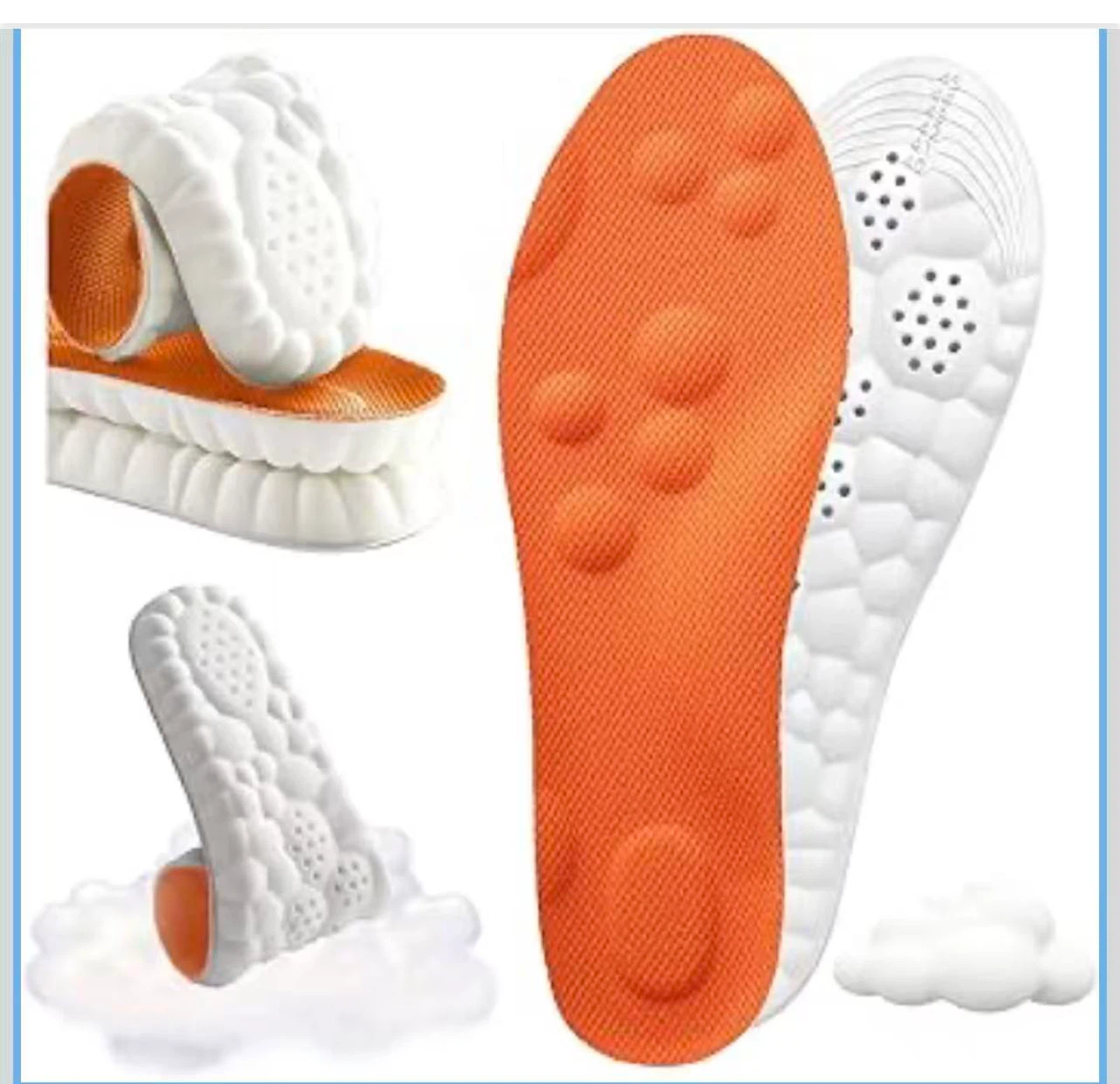 4D Cloud Technology Memory Foam Insoles for Shoes