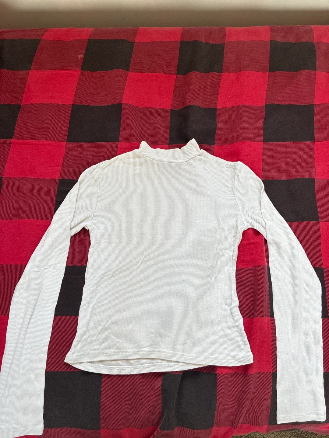 Streetwear Society White Ribbed Mock Neck Top - Size S