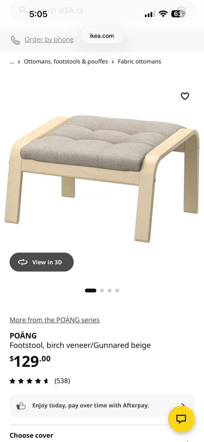 IKEA POÄNG Footstool and chair - photo 2