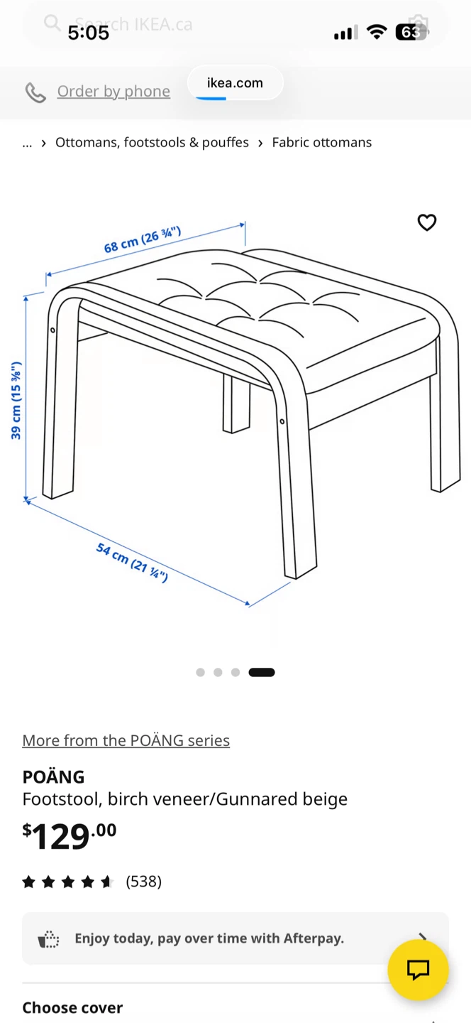 IKEA POÄNG Footstool and chair - photo 3