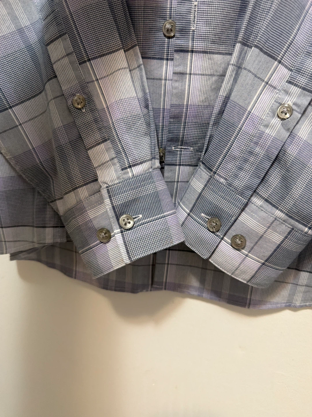 Calvin Klein All-Season Stretch Slim Fit Plaid Dress Shirt - photo 4