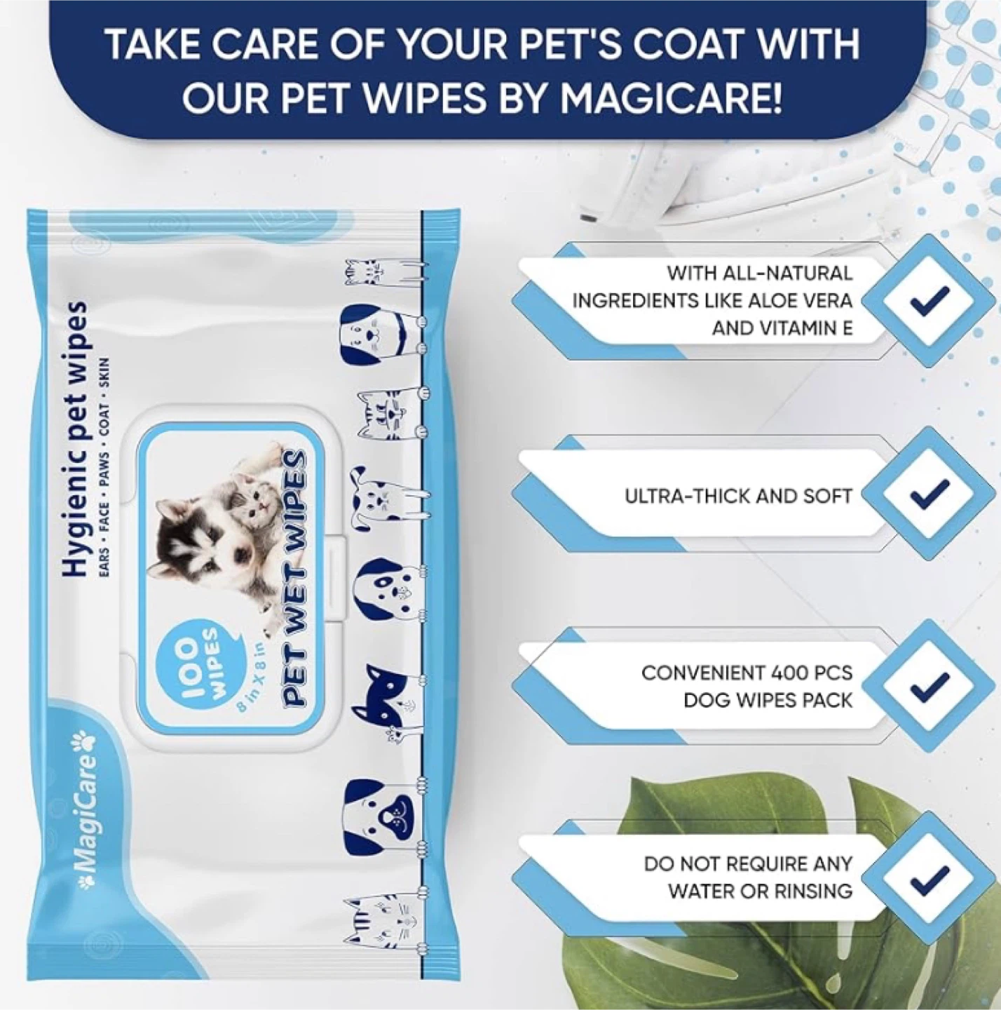 MagiCare Hygienic Pet Wipes - 400 Count - photo 3