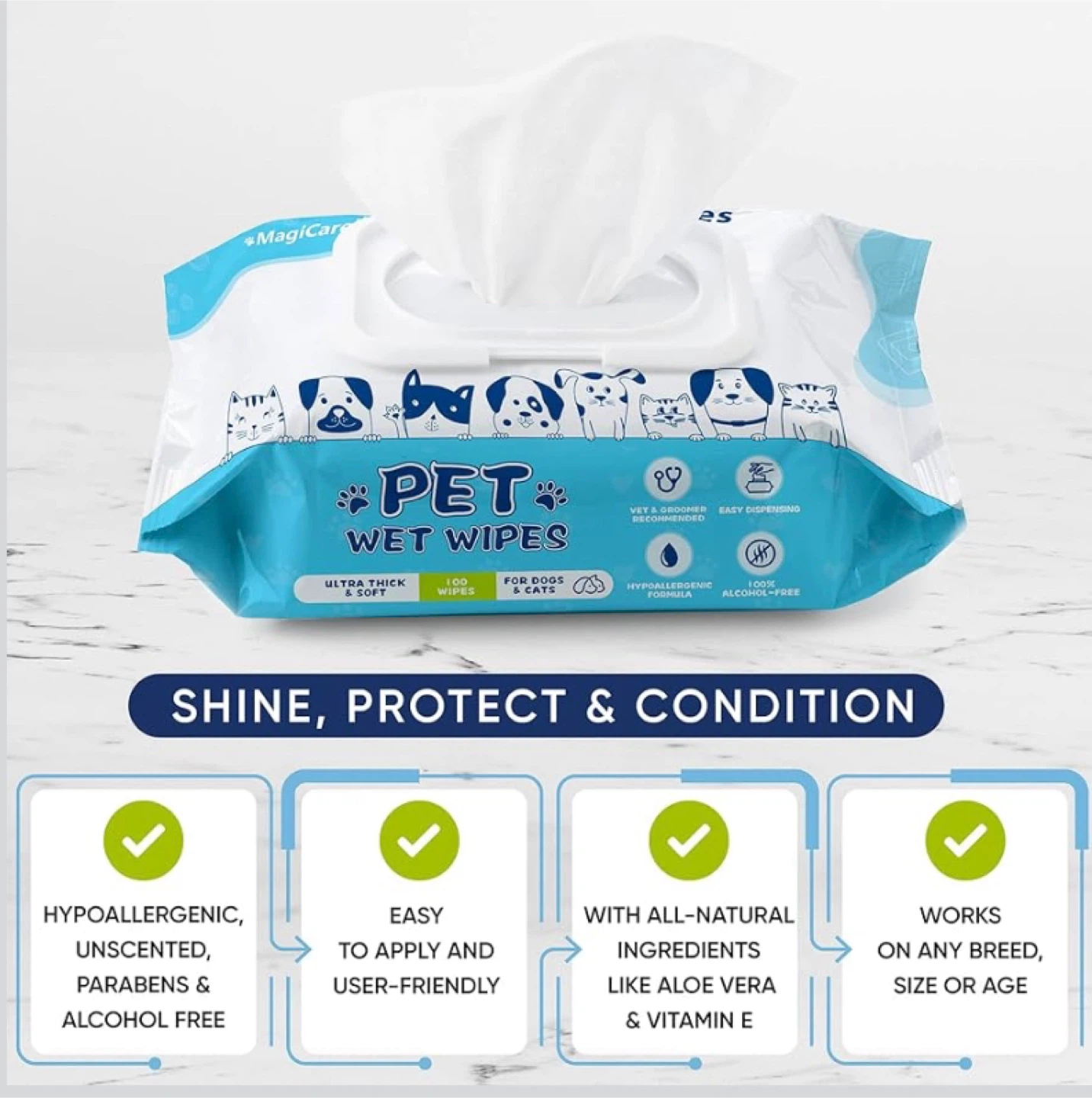 MagiCare Hygienic Pet Wipes - 400 Count - photo 5