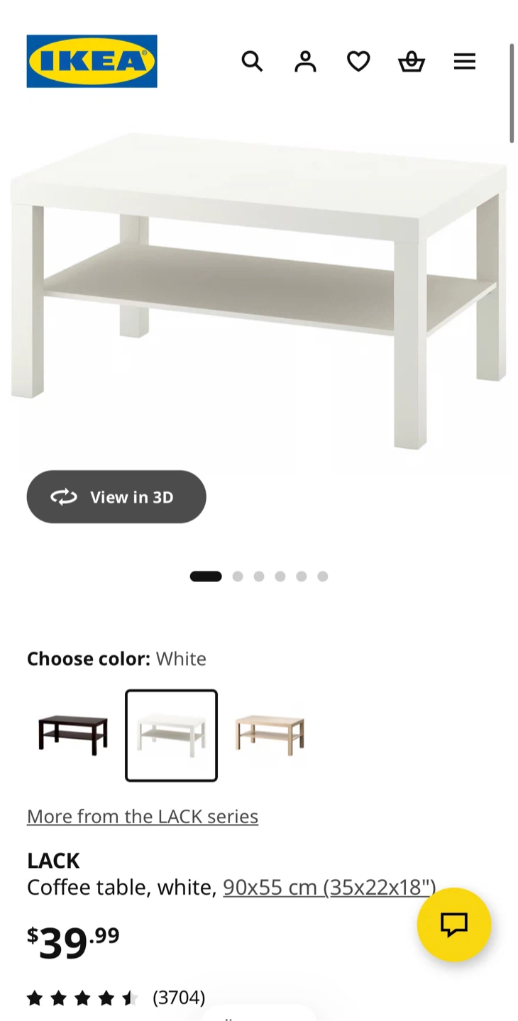 Moving sale  - IKEA LACK white coffee table - photo 3