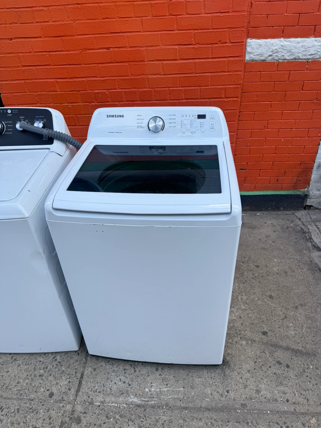 White Samsung Top Load Washing Machine