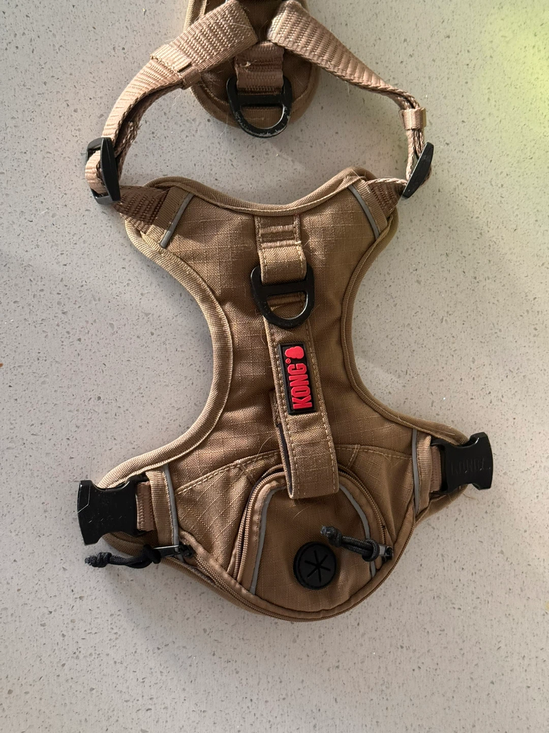 KONG Waste Bag Dog Harness - medium, Light Brown - photo 3
