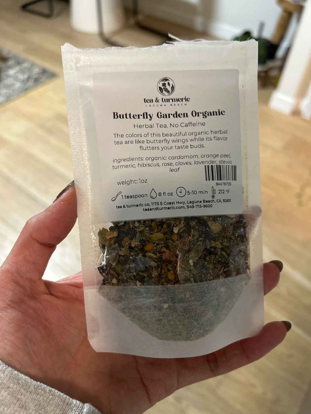 Tea & Turmeric Butterfly Garden Organic Herbal Tea 1oz