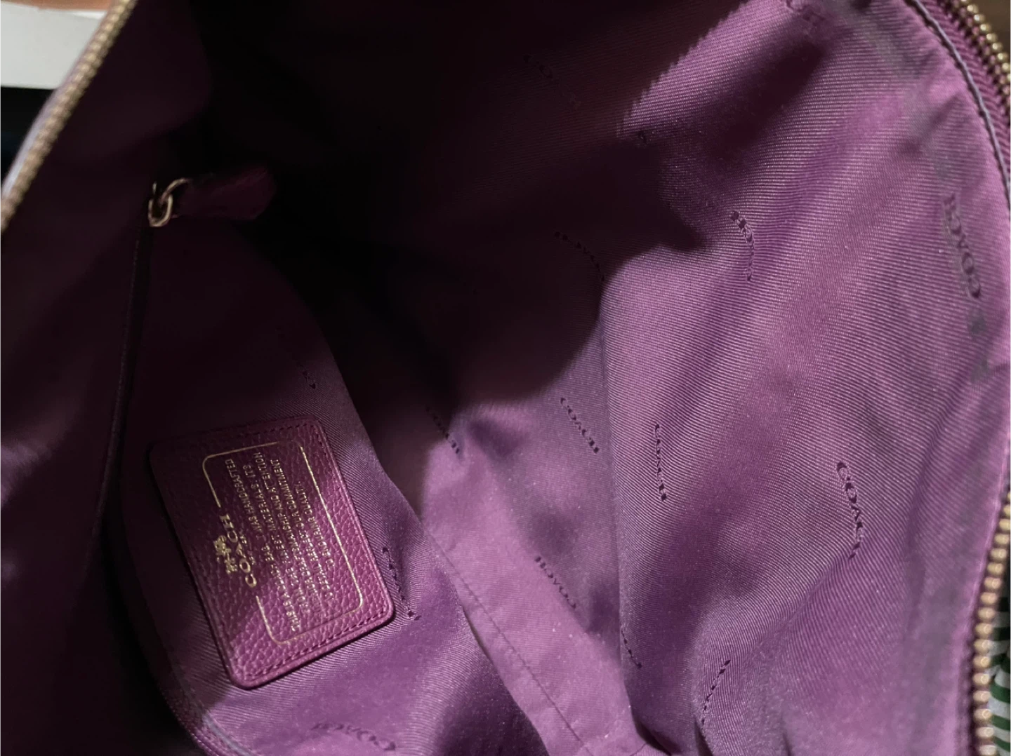 Coach Handbag - Plum Floral Print Leather - photo 4