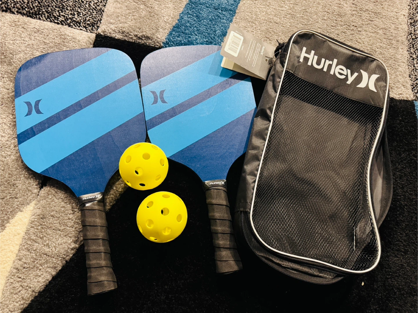 Hurley Pickleball Paddles Set with Balls and Bag