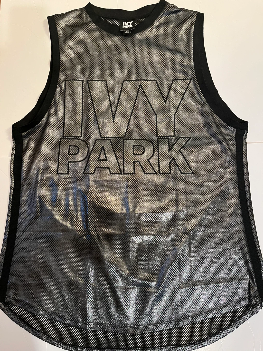 IVY PARK Metallic Mesh Tank Top