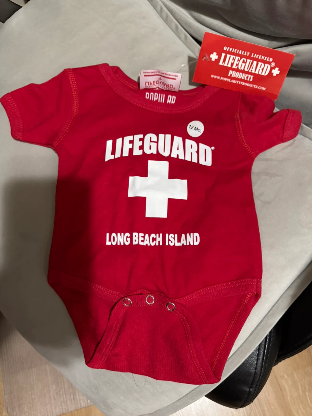 Lifeguard Long Beach Island Baby Onesie 12 Months