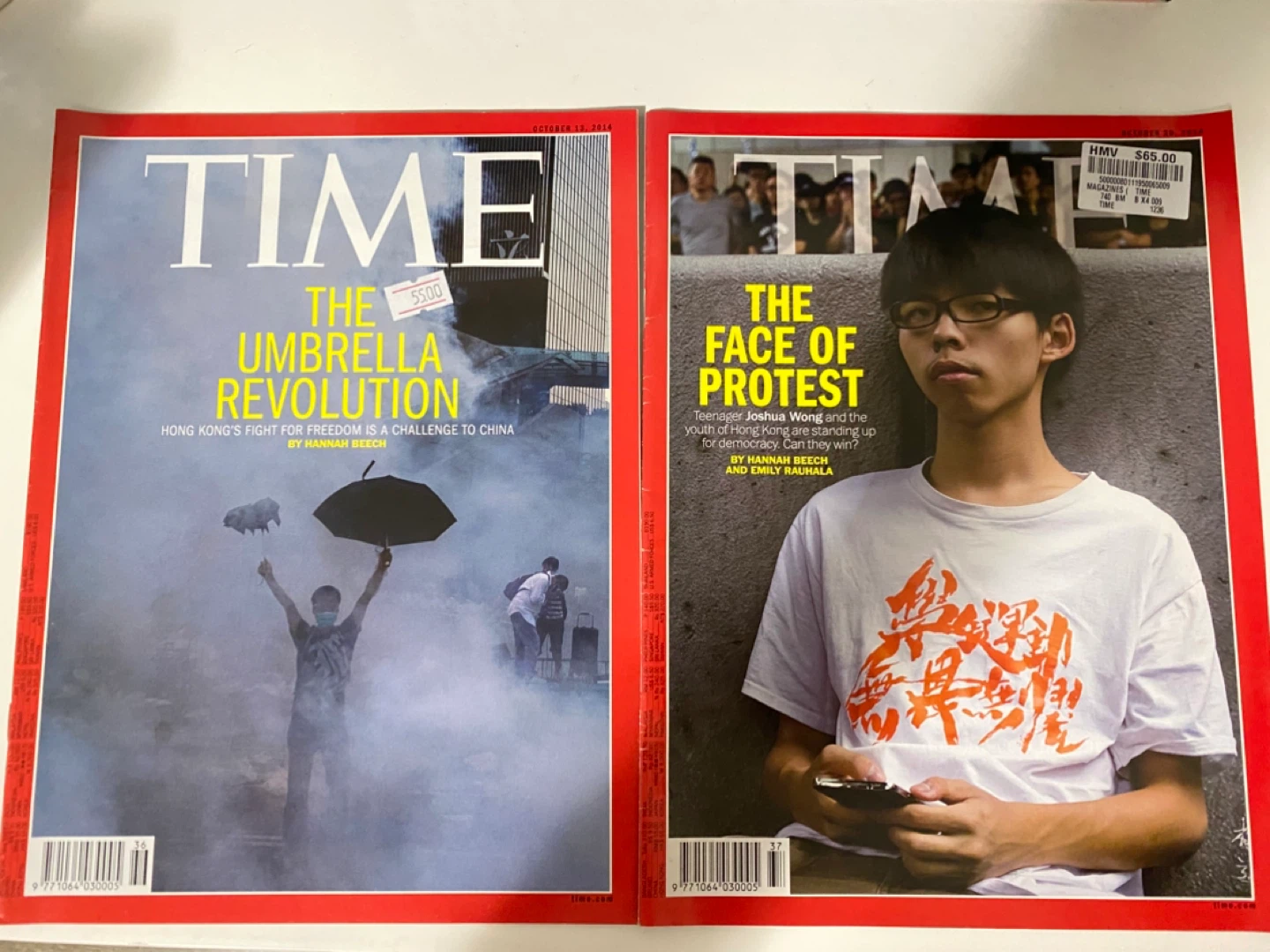 Time Magazine x 2 Hong Kong 香港