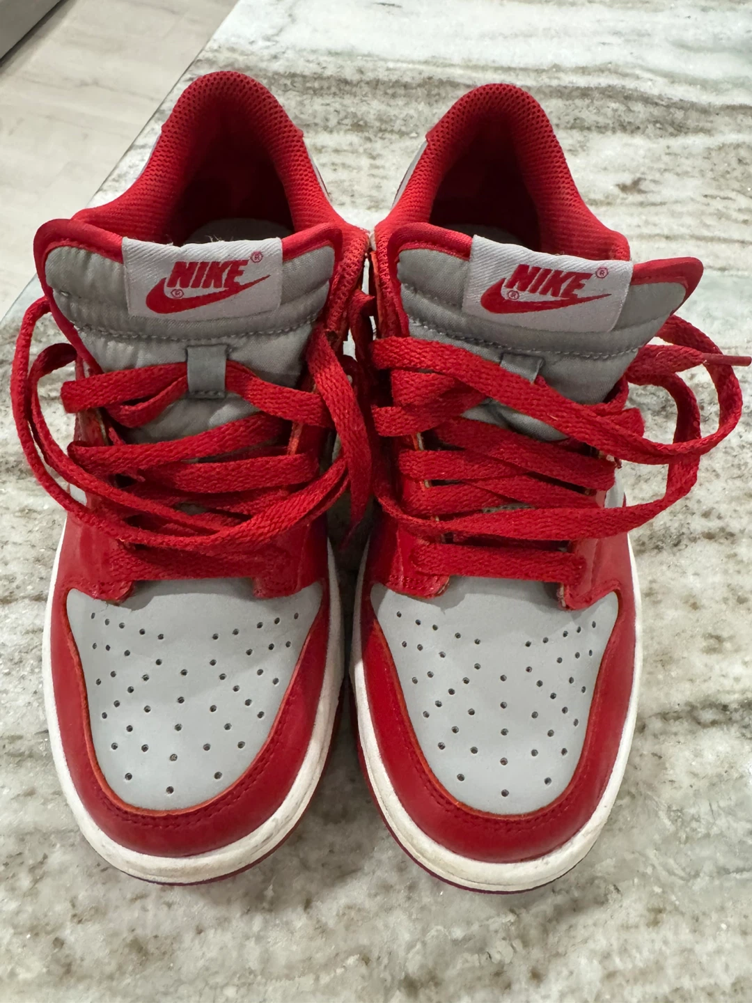 Nike Dunk Low Red/Grey Sneakers Size 5Y