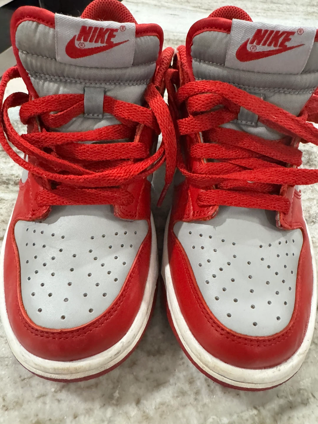 Nike Dunk Low Red/Grey Sneakers Size 5Y - photo 2