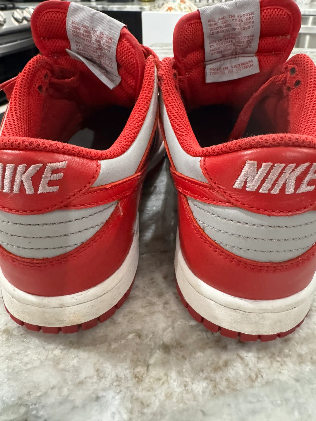 Nike Dunk Low Red/Grey Sneakers Size 5Y - photo 4