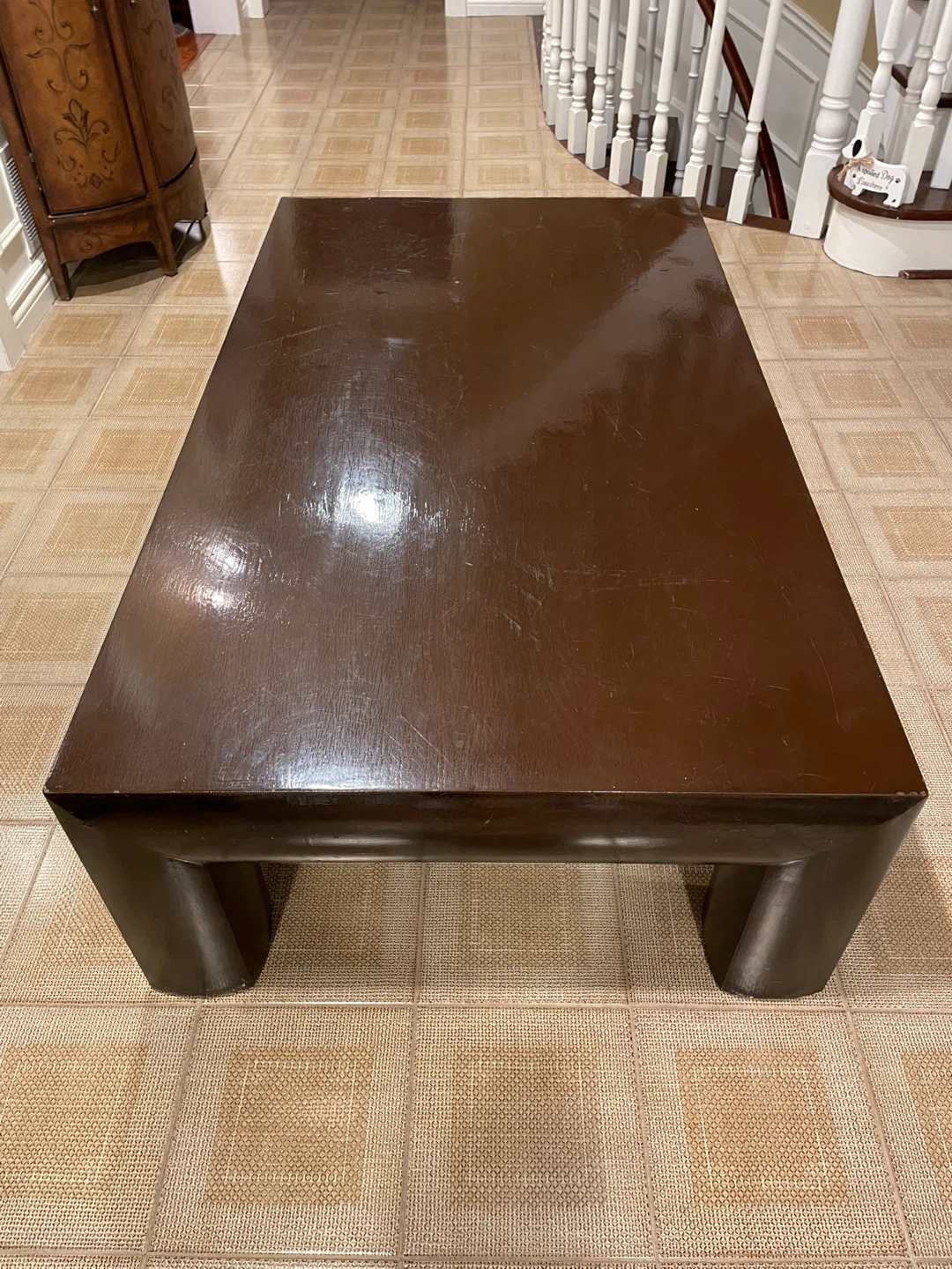 Dark Brown Rectangular Coffee Table