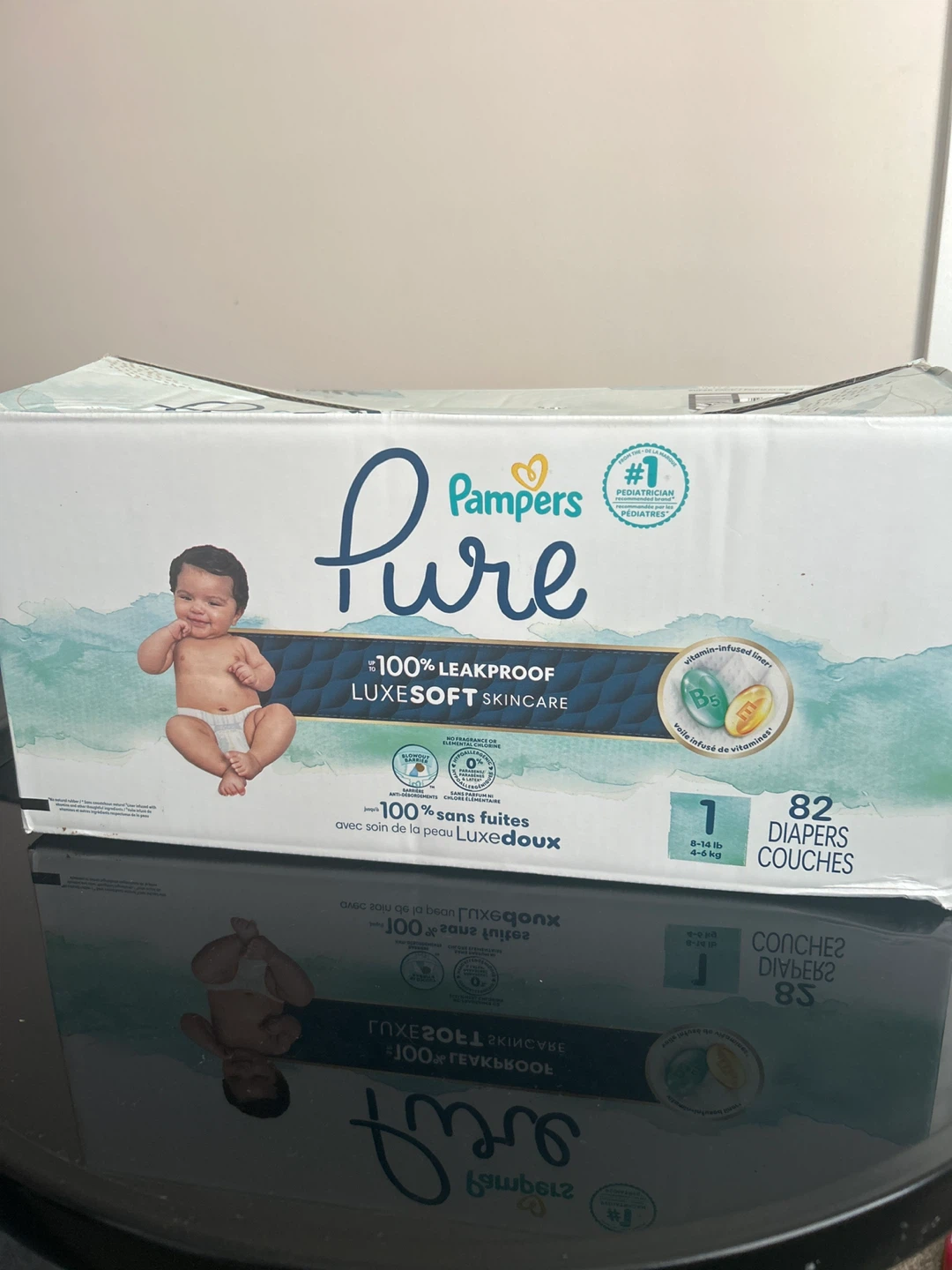 Pampers Pure Size 1 Diapers - 82 Count