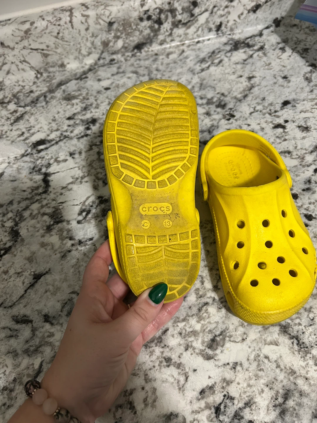 Kids Yellow Crocs Size 13 - photo 3