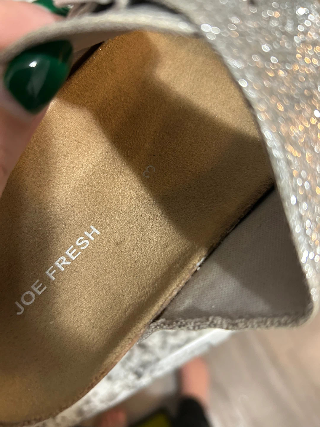 Kids Joe Fresh Silver Glitter Sandals - photo 3