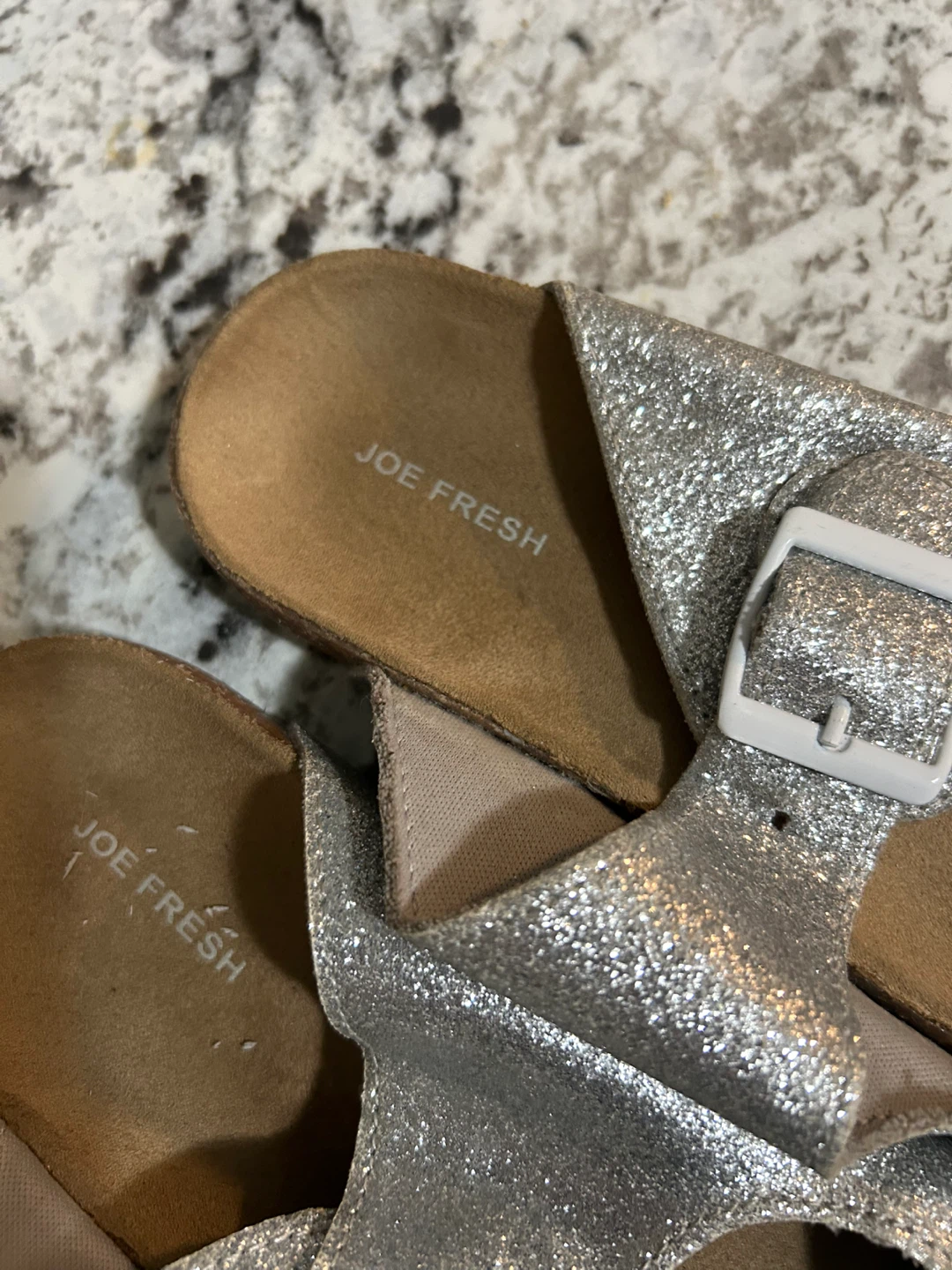 Kids Joe Fresh Silver Glitter Sandals - photo 2