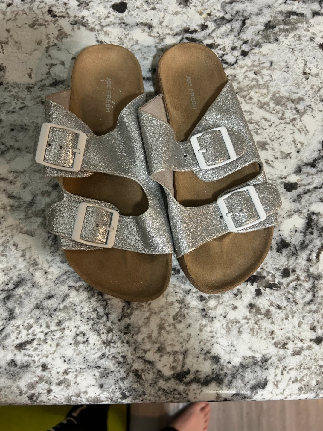 Kids Joe Fresh Silver Glitter Sandals