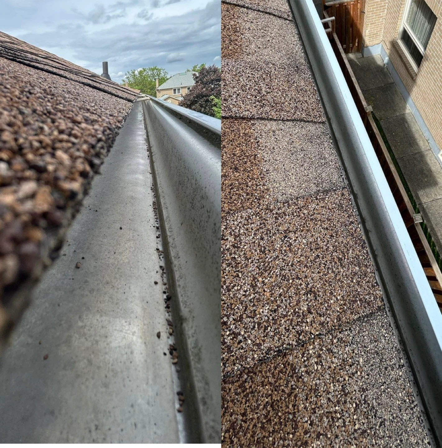 Gutter Cleaning Service - Before and After - photo 2