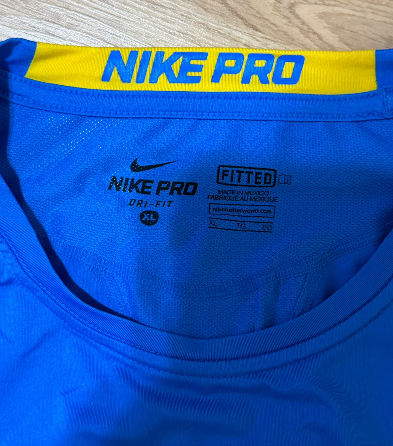 Nike Pro Dri-FIT Long Sleeve Shirt XL Blue Fitted - photo 3