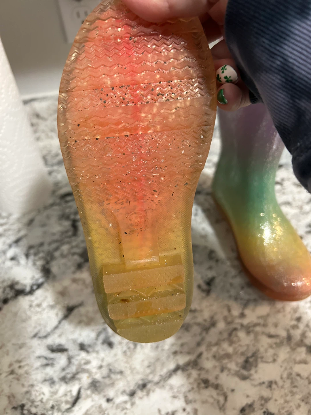 Girls Rainbow Glitter Rain Boots - photo 3