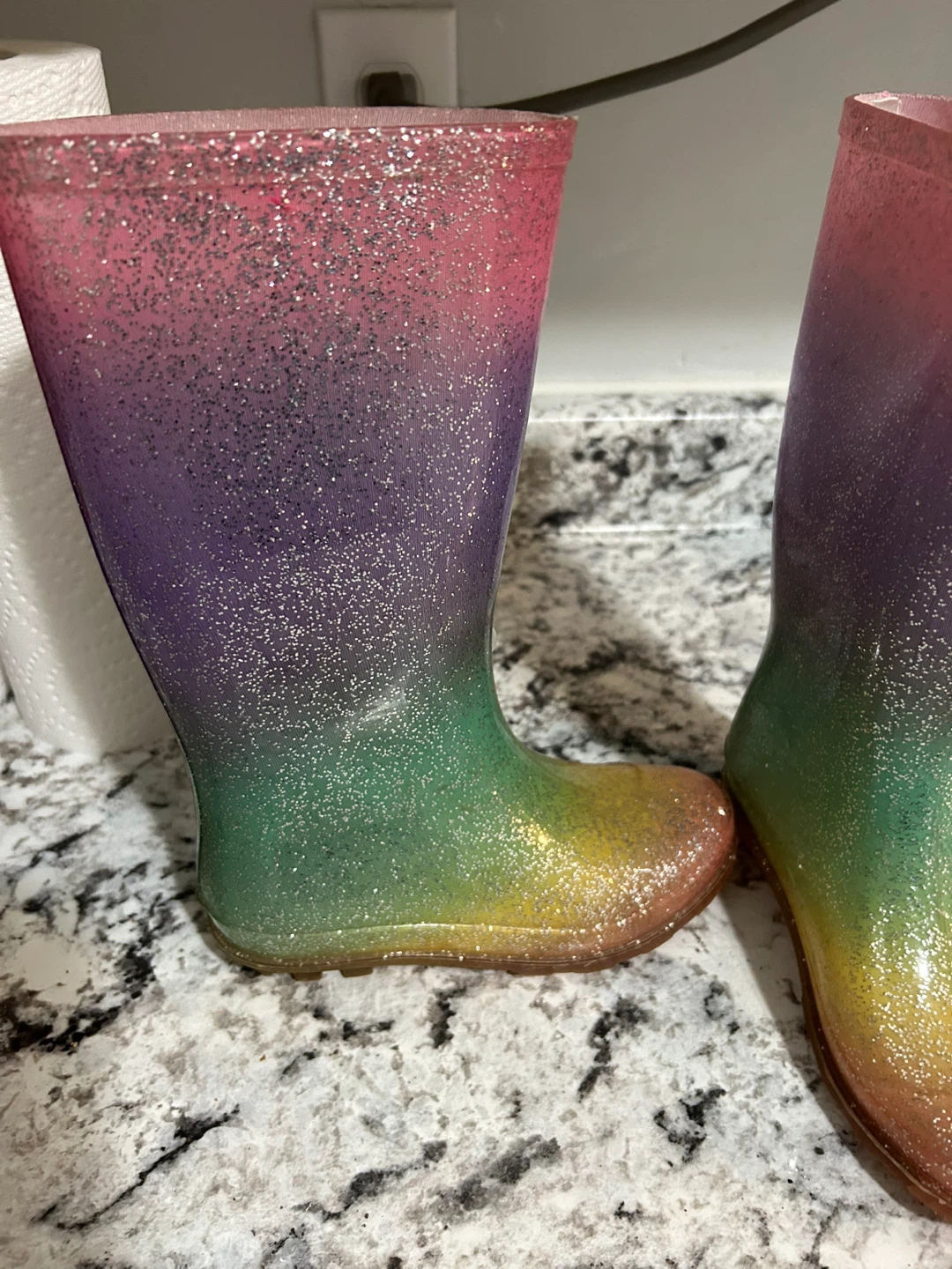 Girls Rainbow Glitter Rain Boots - photo 2