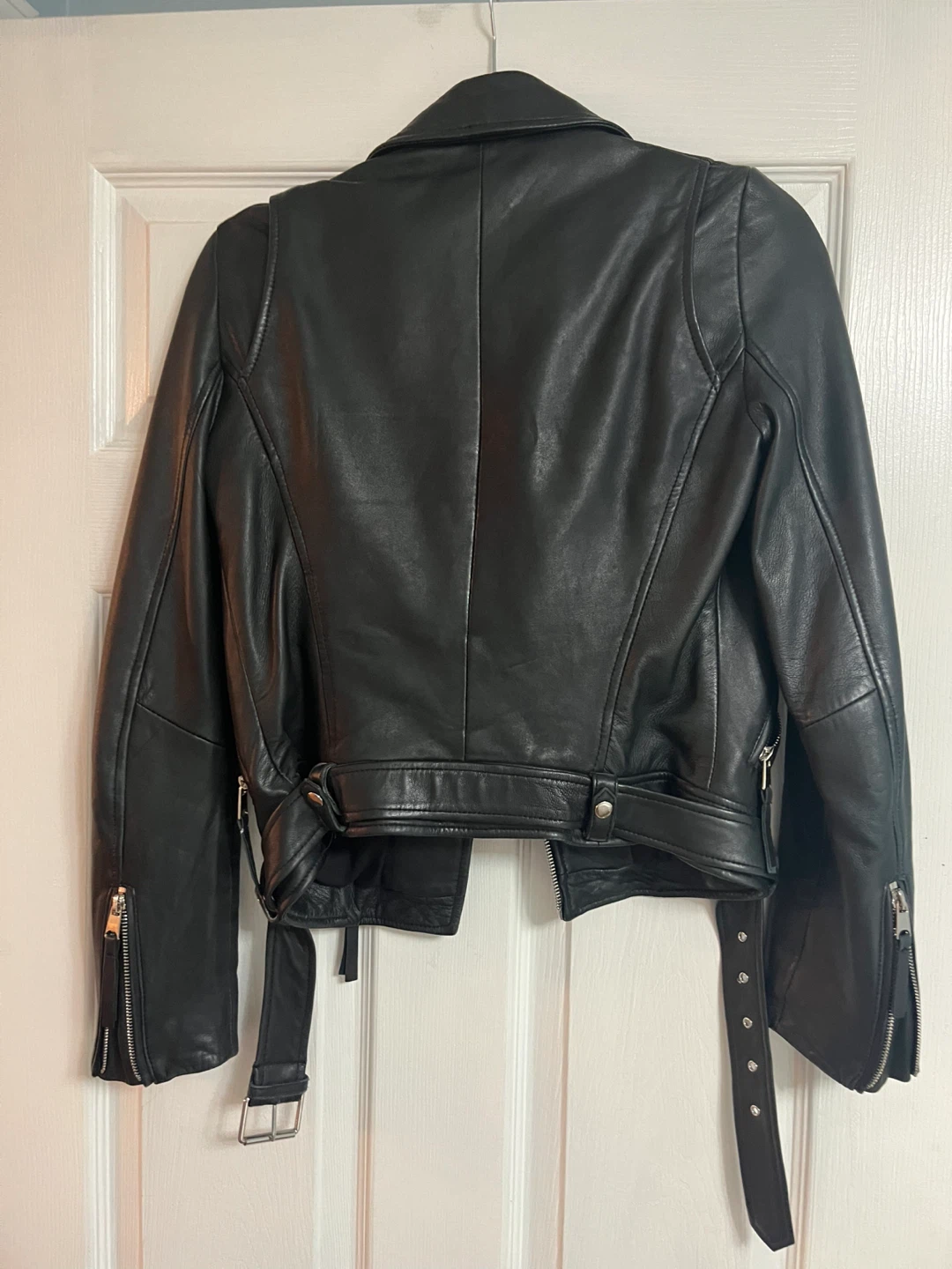 ZARA Black faux Leather Moto Jacket - photo 2