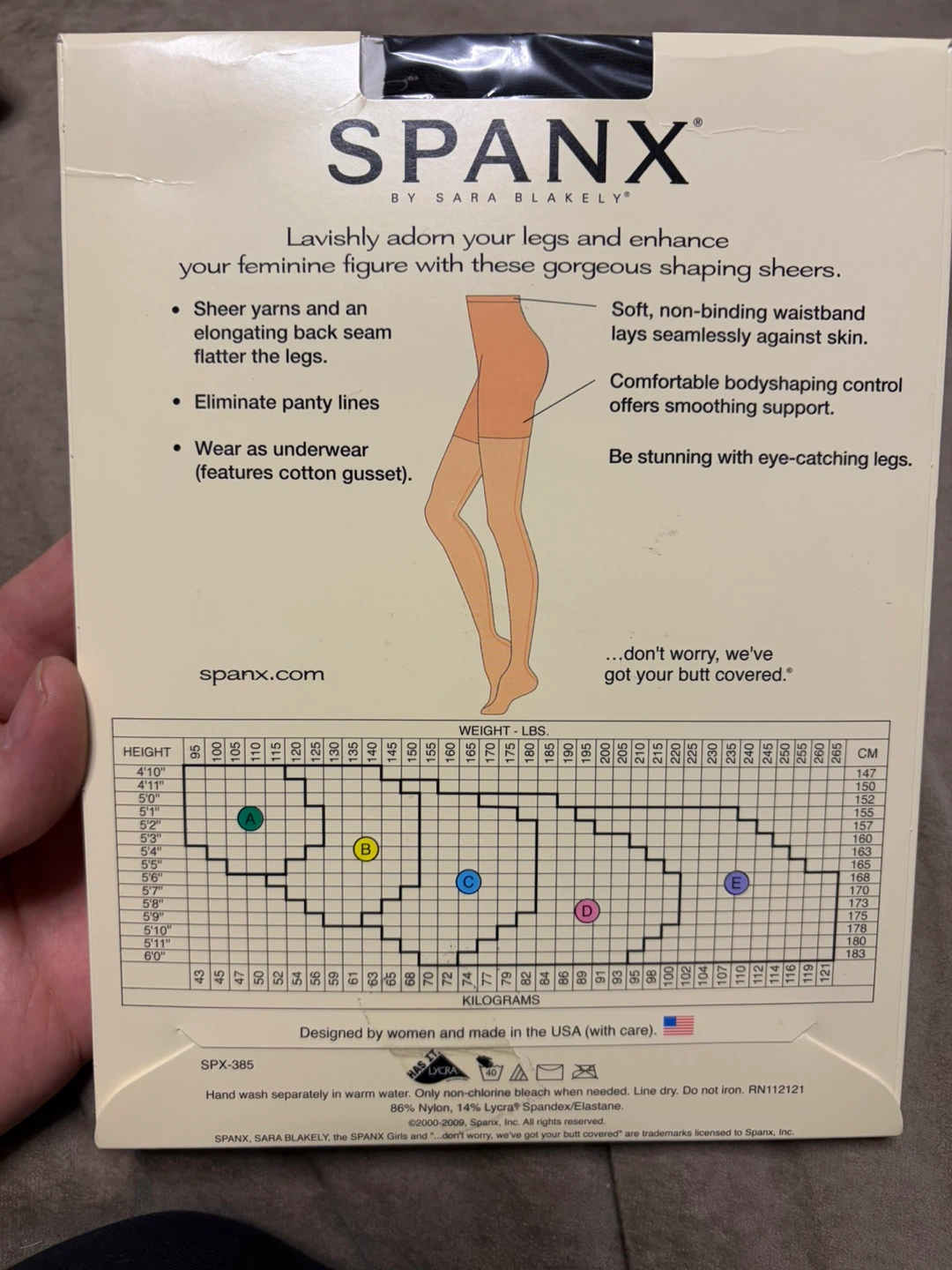 SPANX Sheer Fashion Pantyhose Size B Black - photo 2