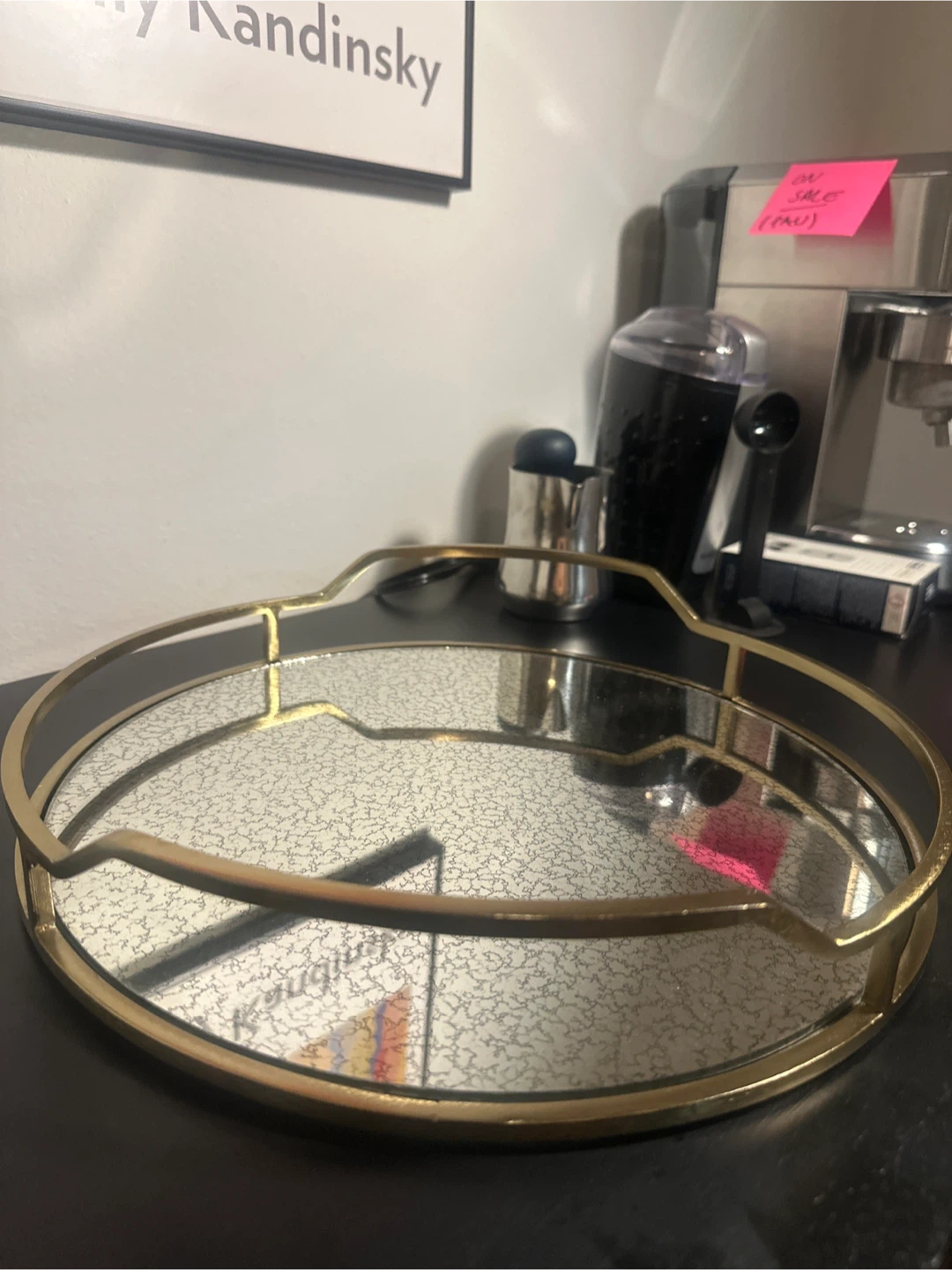 Gold Round Tray – Glam Mirror Style (Fortunoff Elements) - photo 3