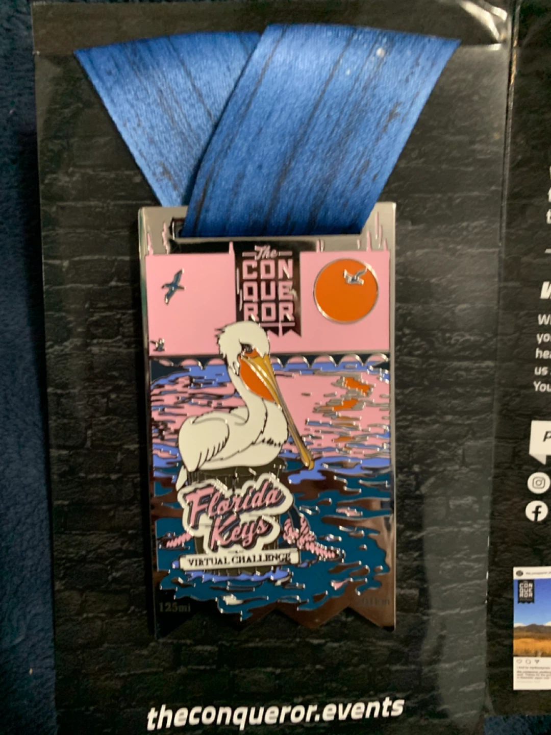 The Conqueror Florida Keys Virtual Challenge Medal