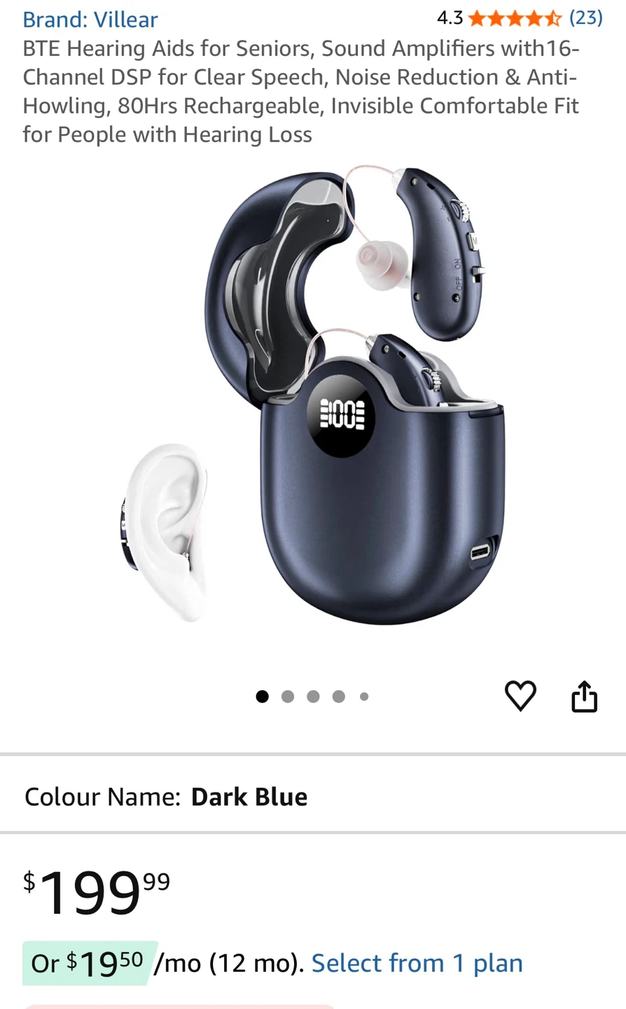 Hear Nature Enjoy Life Rechargeable Hearing Aids with Case - photo 3