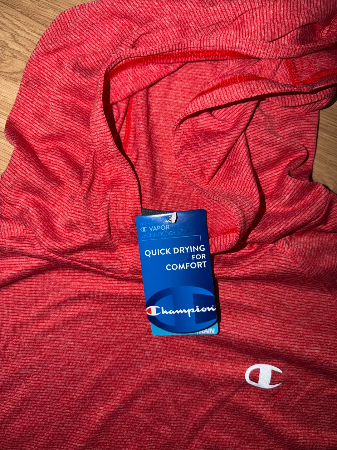 Champion Men's Performance Hooded Long Sleeve Shirt XL Red - photo 2