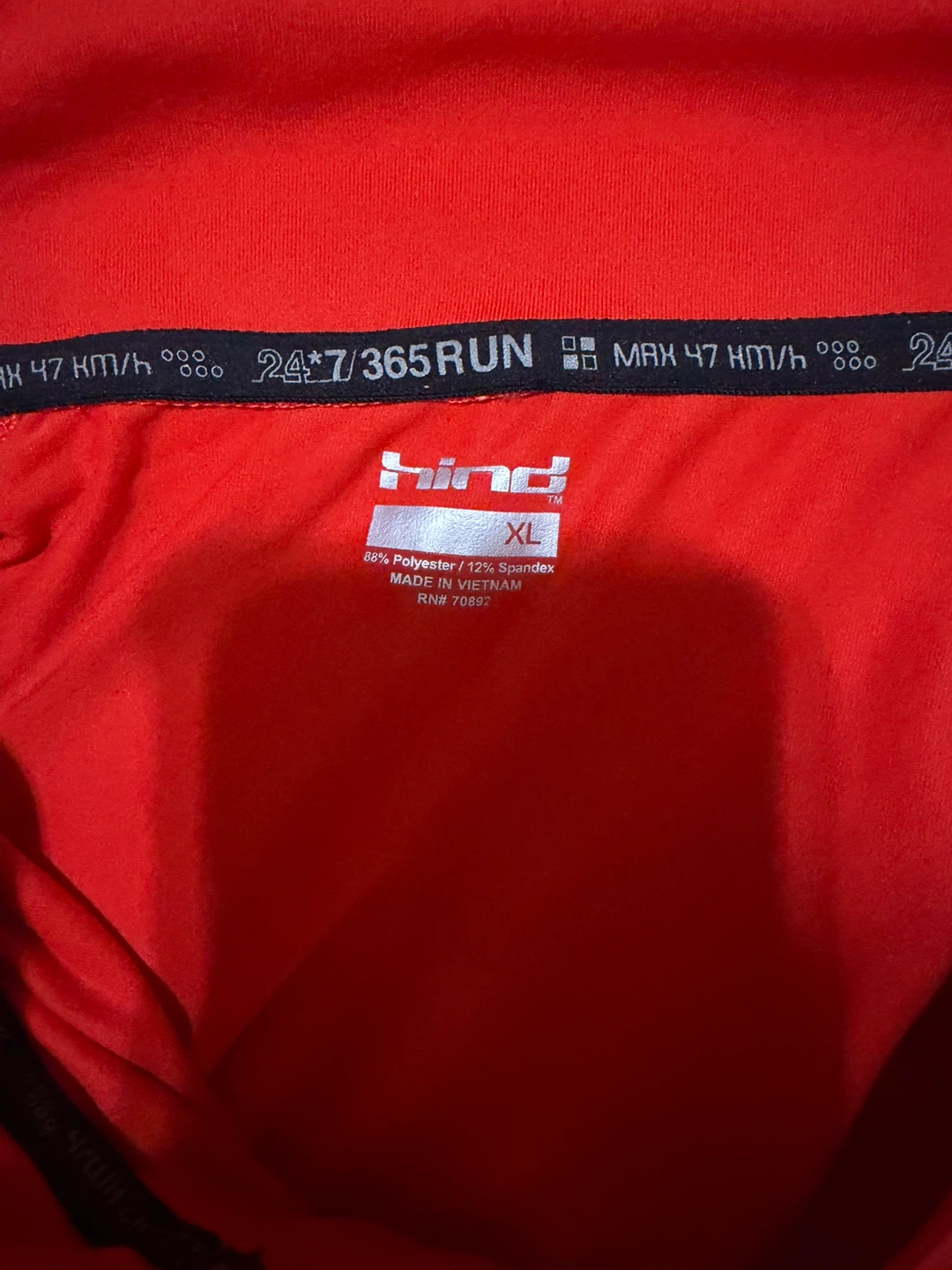 Hind Red 1/4 Zip Athletic Shirt XL - photo 3