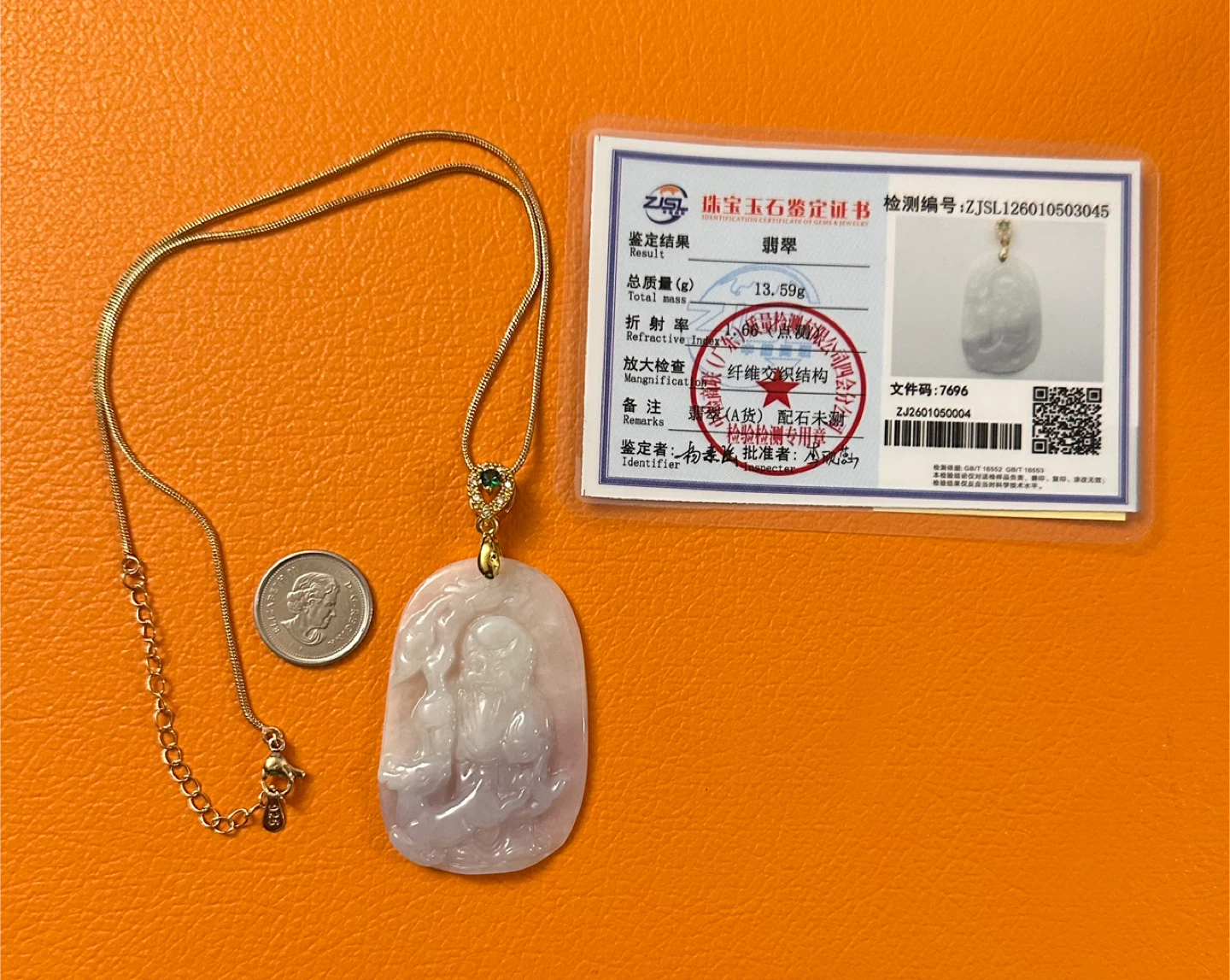 Jadeite Pendant 925 Gold Toned Silver Necklace