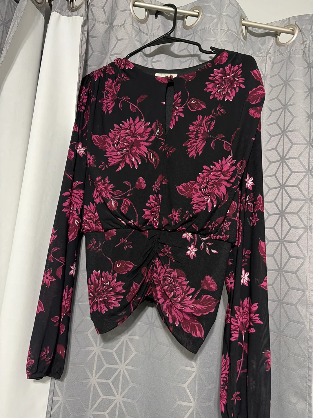 Black and Purple Floral Top